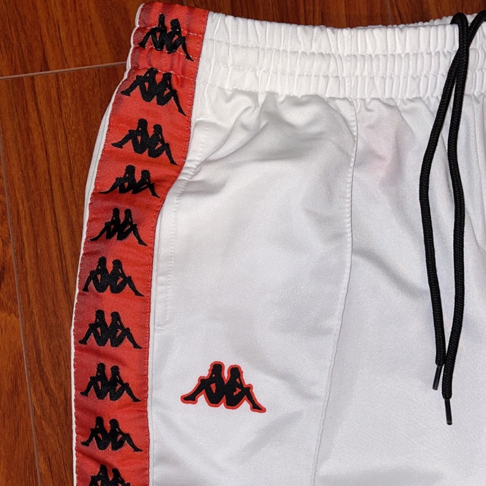 Kappa White/Black/Orange Astoria track pant